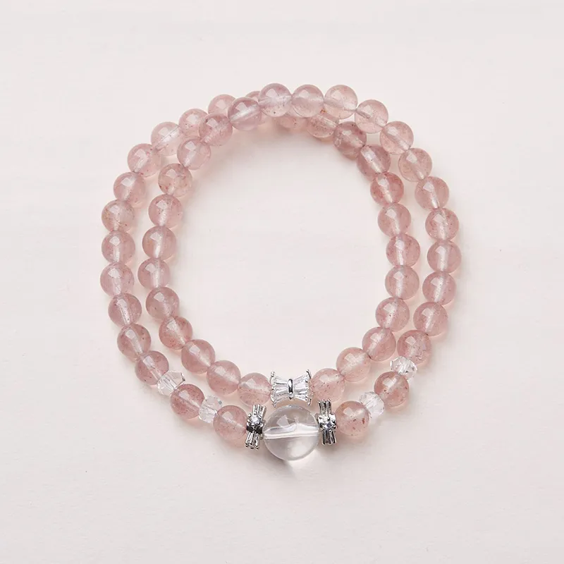 CARAT'S DIARY Strawberry Quartz Bracelets Unisex-4