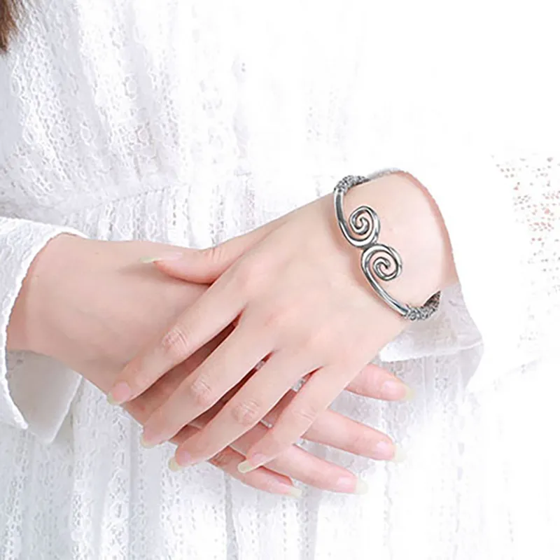 CARAT'S DIARY S999 Fine Silver Bangles Unisex-1