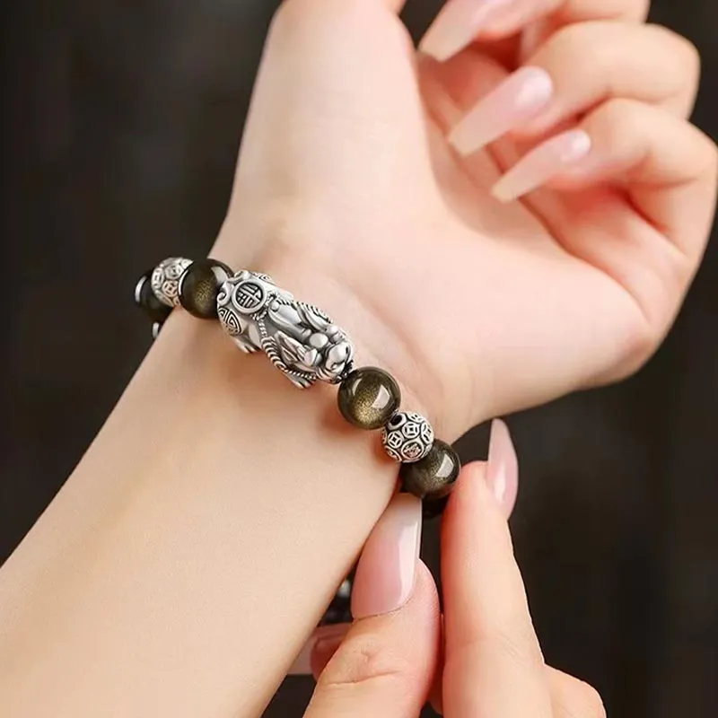 CARAT'S DIARY Obsidian Bracelets Men's-5