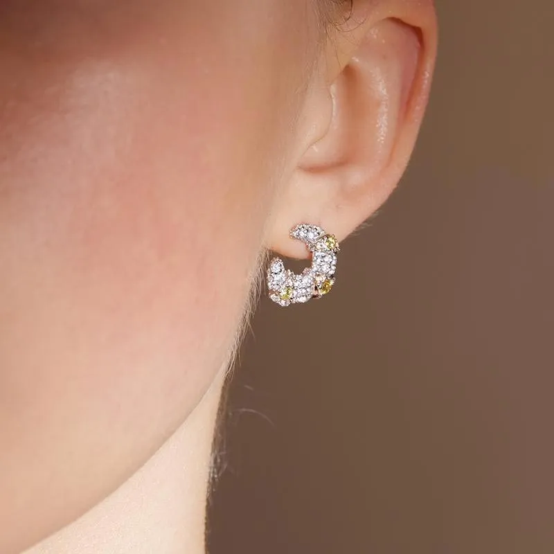 CARAT'S DIARY S925 Silver Stud Earrings Women's-1