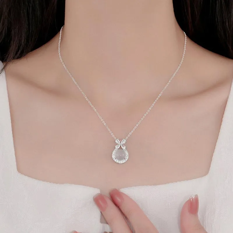 CARAT'S DIARY Chalcedony Jade Necklaces Women's-5