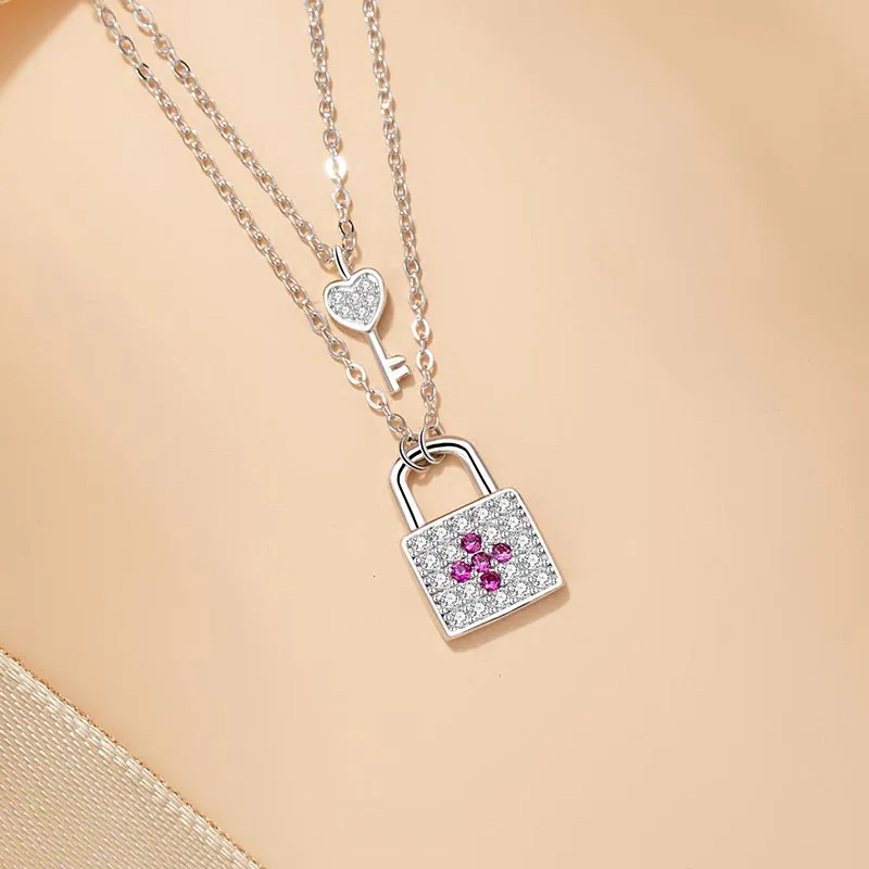CARAT'S DIARY S925 Silver Collarbone Chain Necklace Women's-4