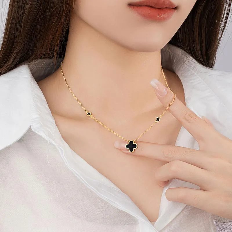 CARAT'S DIARY S925 Silver Collarbone Chain Necklace Women's-2