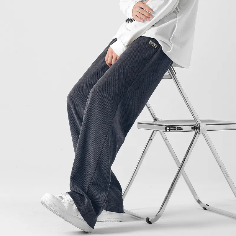 Aol Knitted Sports Pants Unisex-14