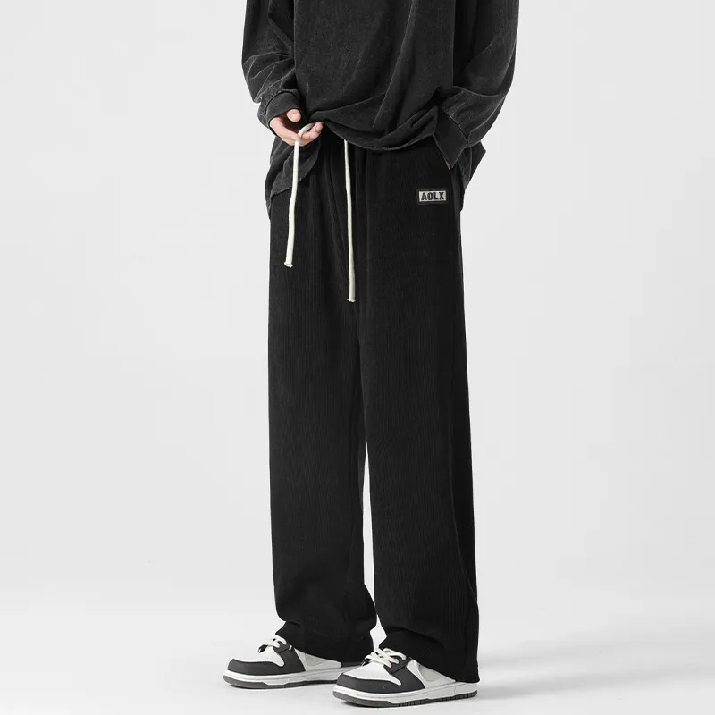 Aol Knitted Sports Pants Unisex-2