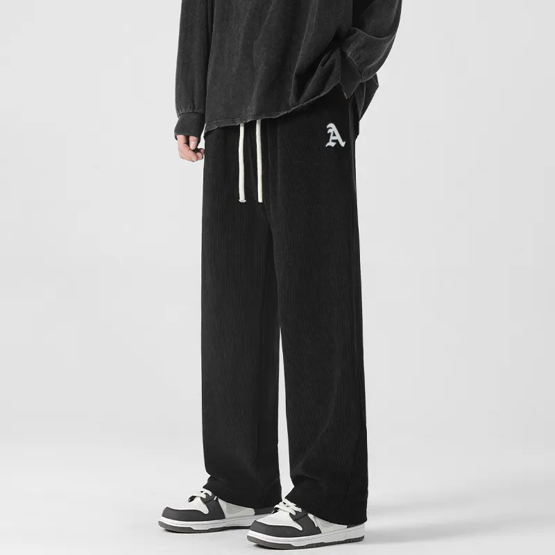 Aol Knitted Sports Pants Unisex-2