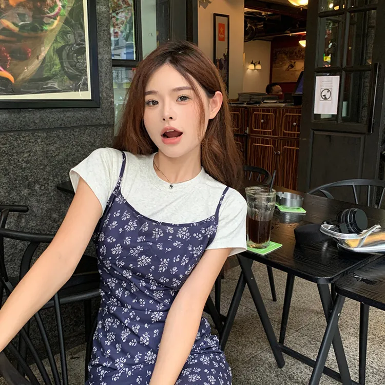 Vine Color Fashion Slip Dress Style Women's Navy Blue Classic Tone-7