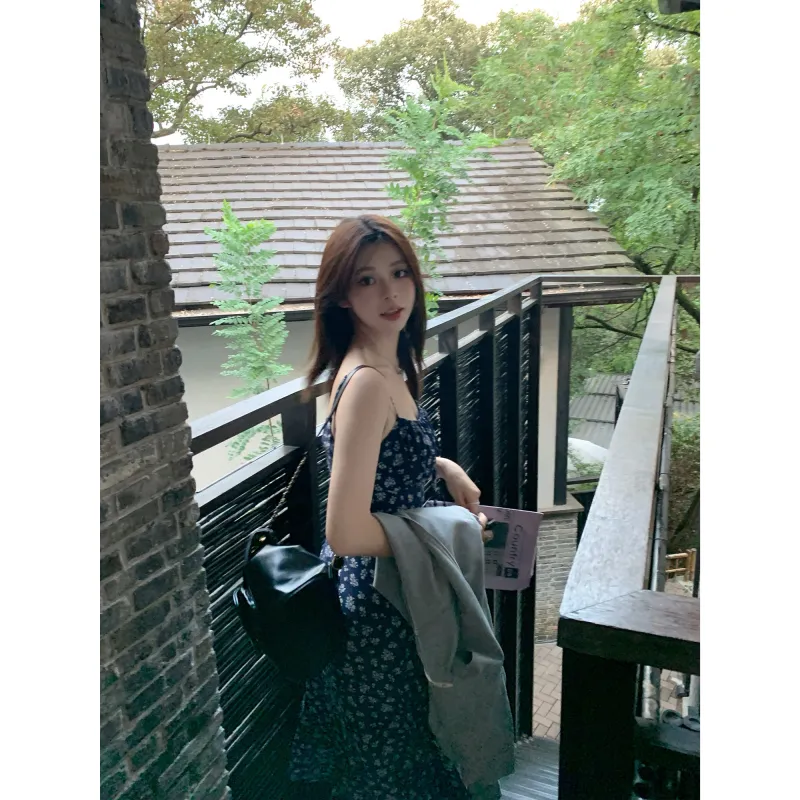 Vine Color Fashion Slip Dress Style Women's Navy Blue Classic Tone-6