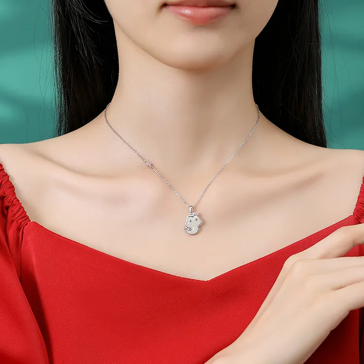 FUSSEM Hetian Jade Necklaces White Jade Unisex-1