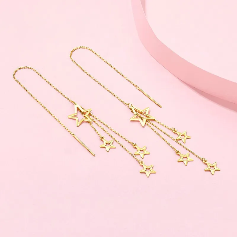 FUSSEM 18K Gold Drop Earrings Women's-1