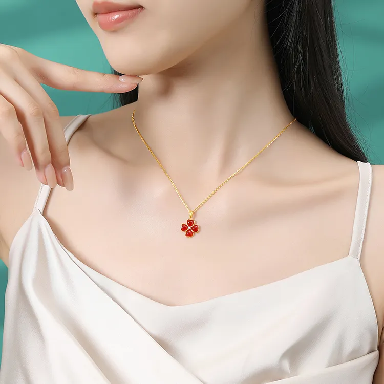 FUSSEM Jade Necklaces Women's-1