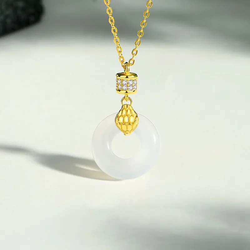 FUSSEM Chalcedony Necklaces Women's-3