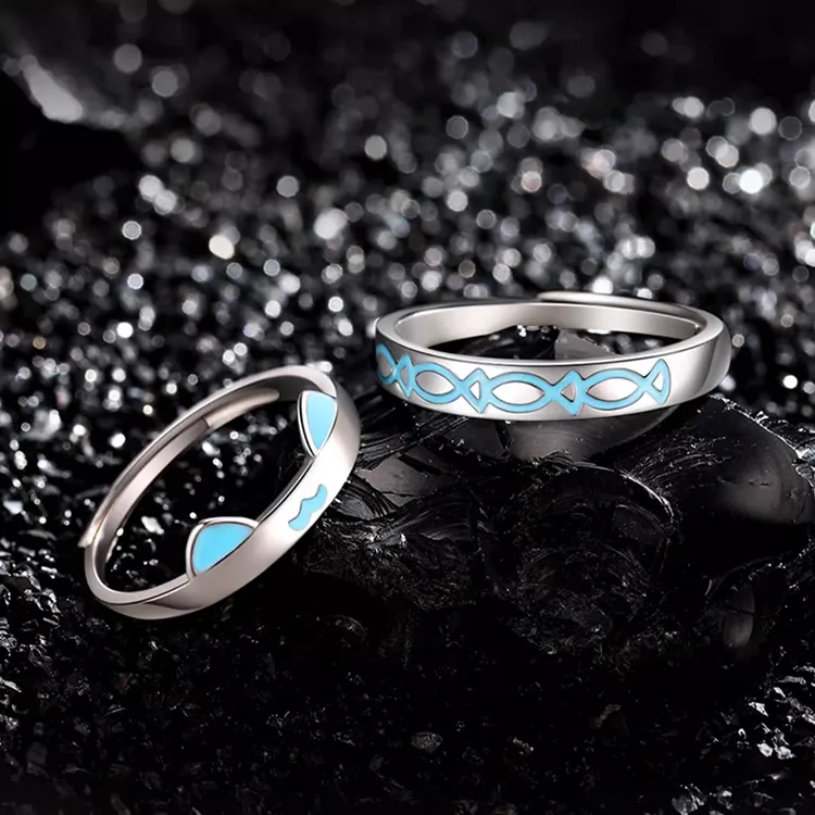 FUSSEM 925 Sterling Silver Rings Unisex-2