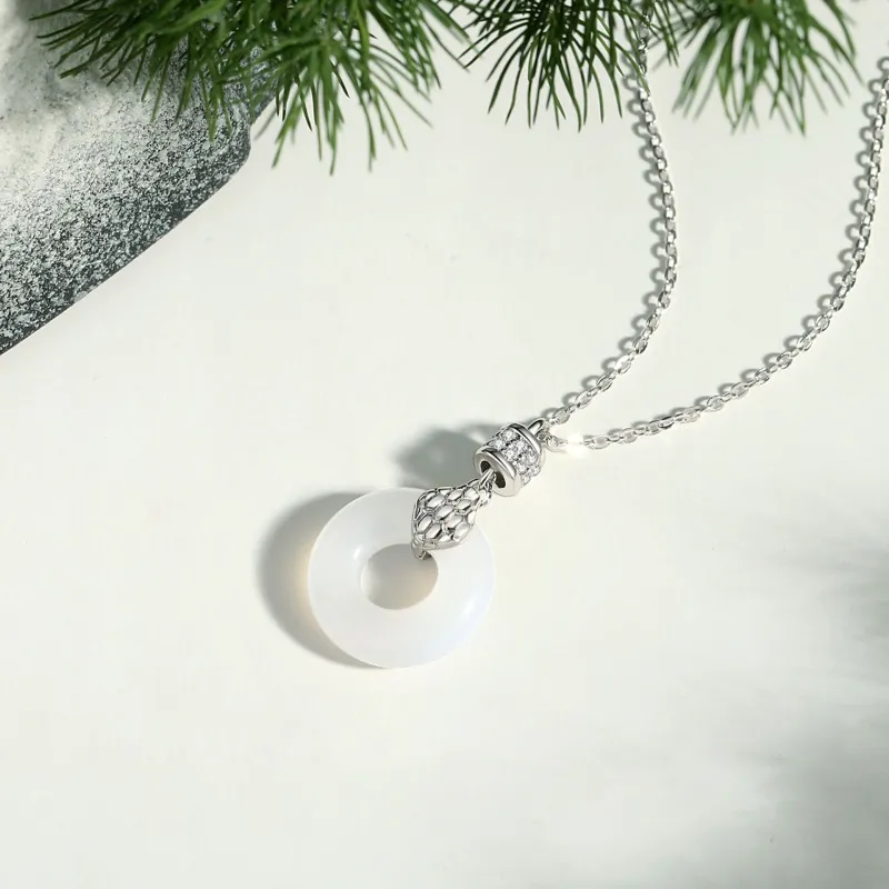 FUSSEM Chalcedony Necklaces Women's-5