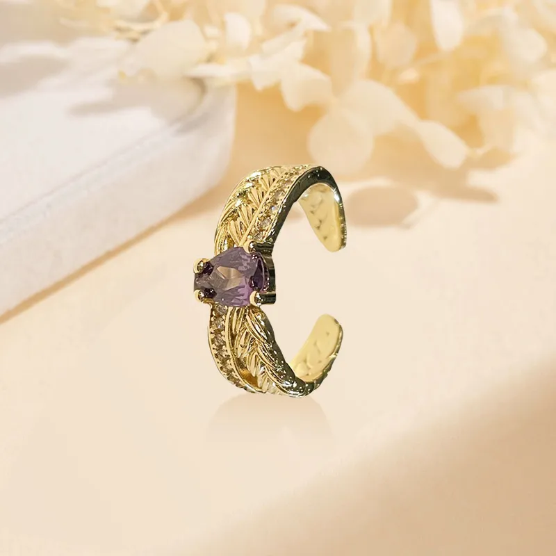 FUSSEM Colored Gemstone Rings Women's-2
