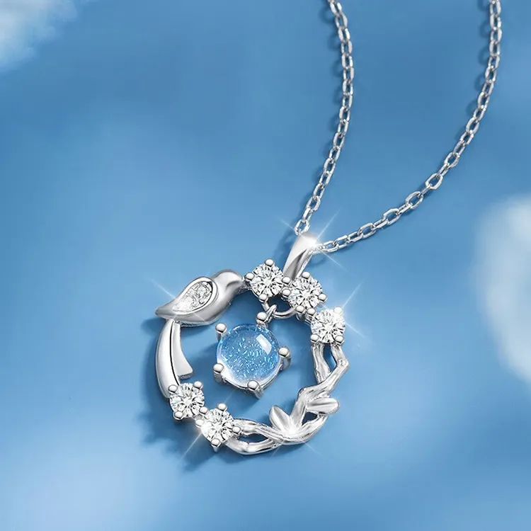 FUSSEM 925 Sterling Silver Necklaces Women's-3