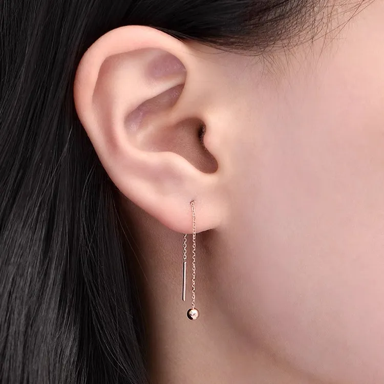 FUSSEM 18K Gold Drop Earrings Women's-1