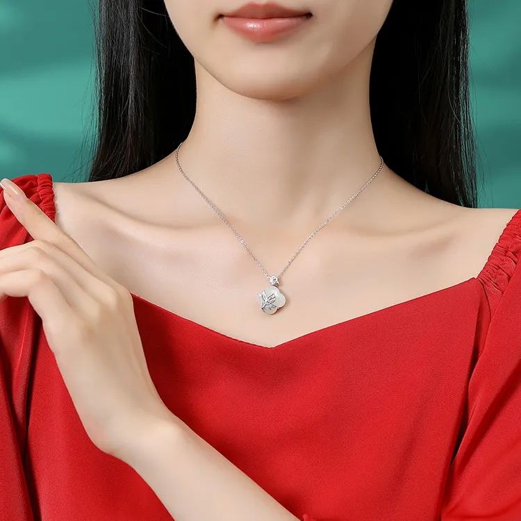 FUSSEM Hetian Jade Necklaces White Jade Unisex-2
