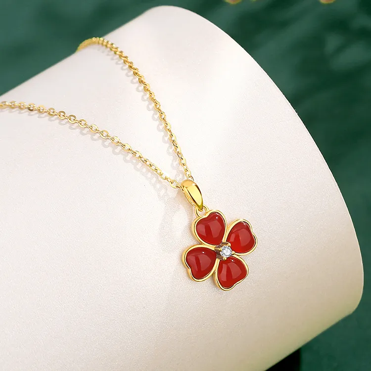 FUSSEM Jade Necklaces Women's-2