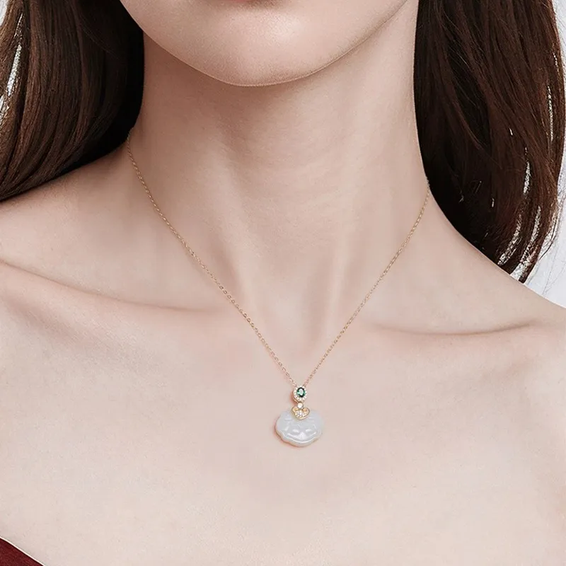 FUSSEM Chalcedony Necklaces Women's-1