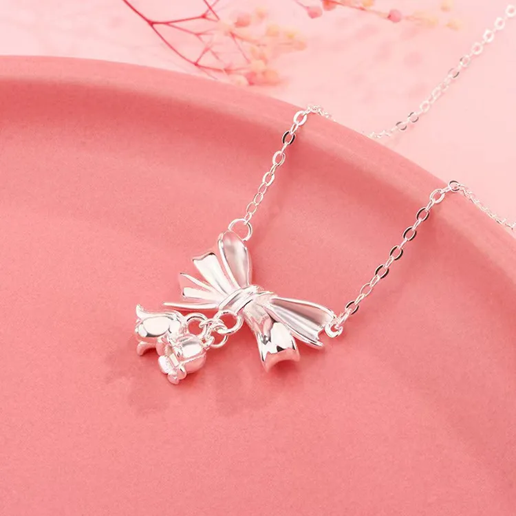 FUSSEM S999 Fine Silver Necklaces Women's-3