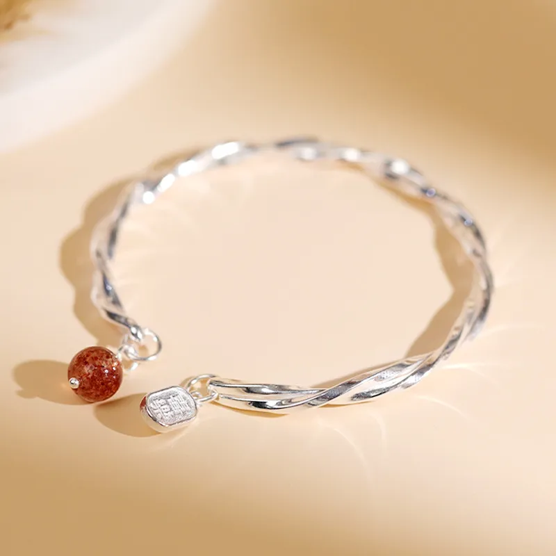 FUSSEM S999 Fine Silver Sterling Silver Bracelets Women's-2
