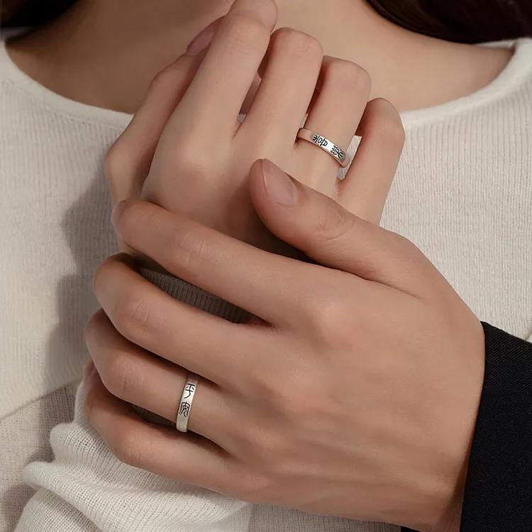 FUSSEM 999 Fine Silver Rings Unisex-4