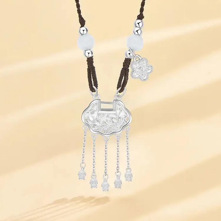 FUSSEM S999 Fine Silver Necklaces Women's-3