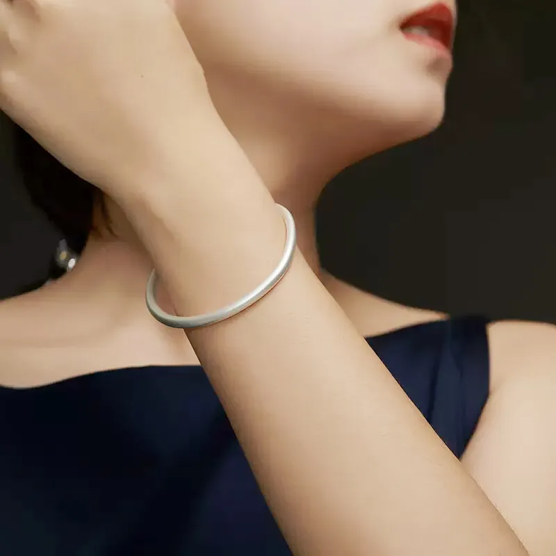 FUSSEM S999 Fine Silver Sterling Silver Bracelets Unisex-1