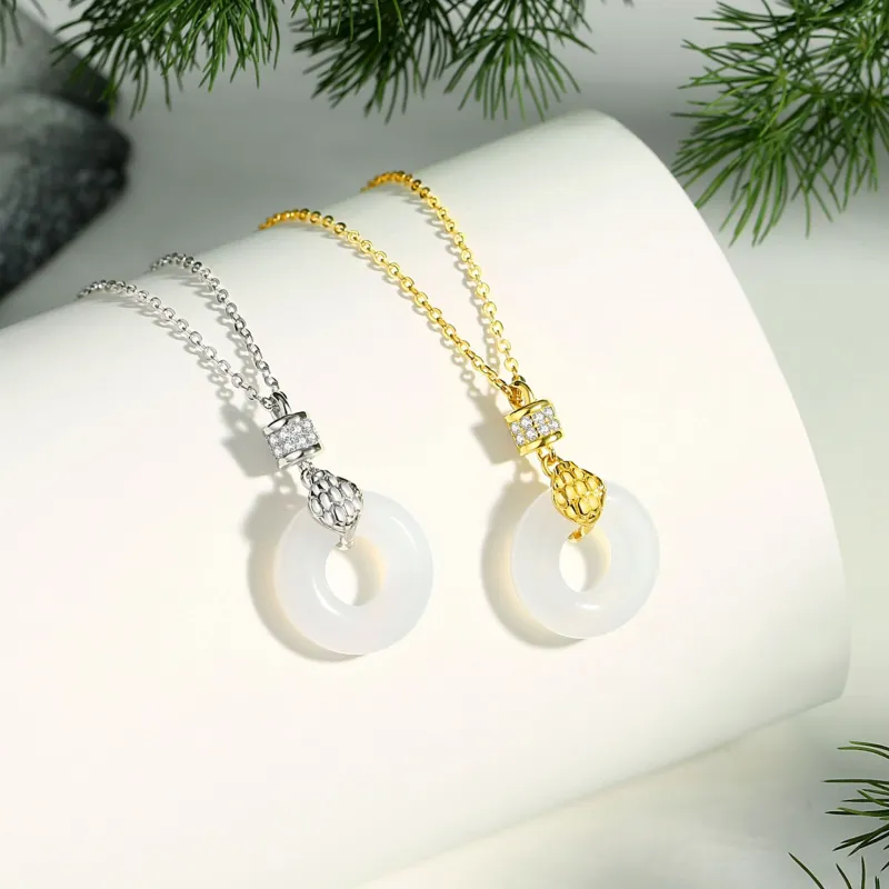 FUSSEM Chalcedony Necklaces Women's-2