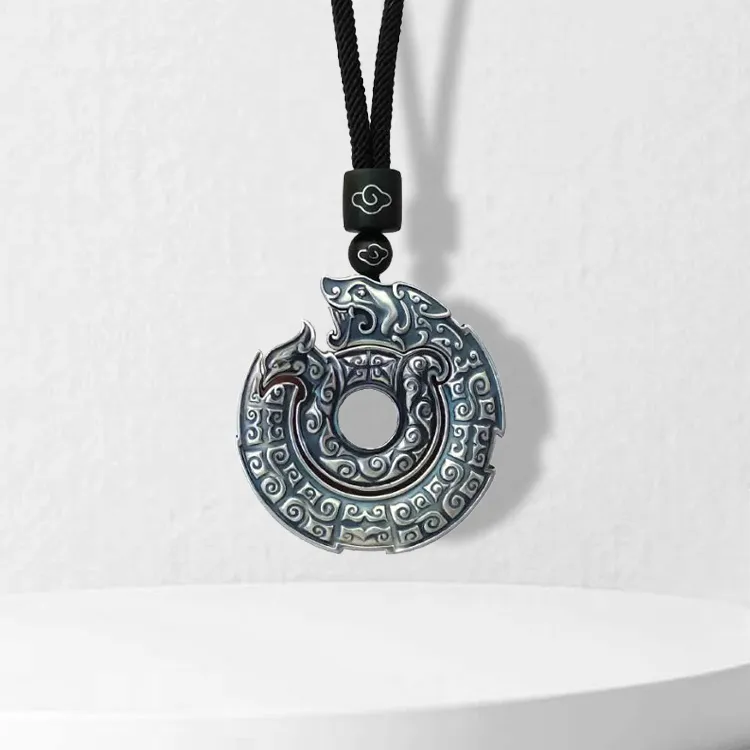 FUSSEM S999 Fine Silver Sterling Silver Necklaces Unisex-2
