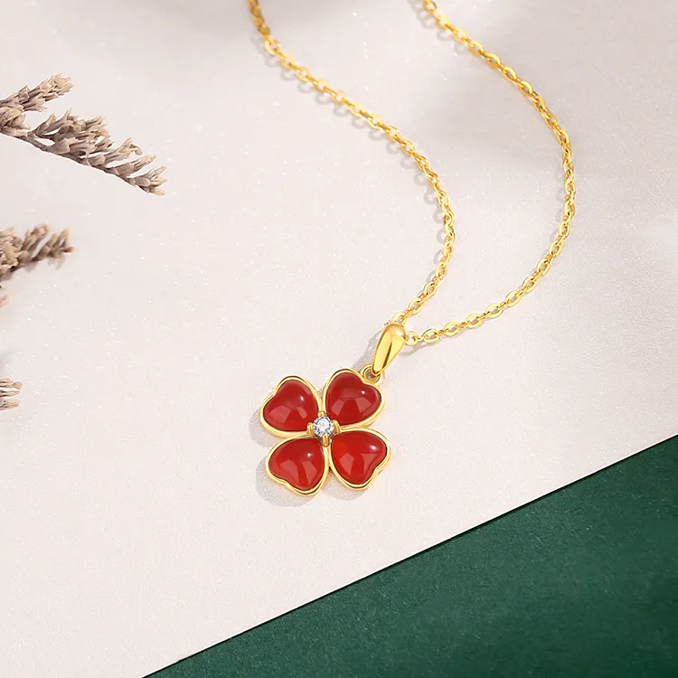 FUSSEM Jade Necklaces Women's-4