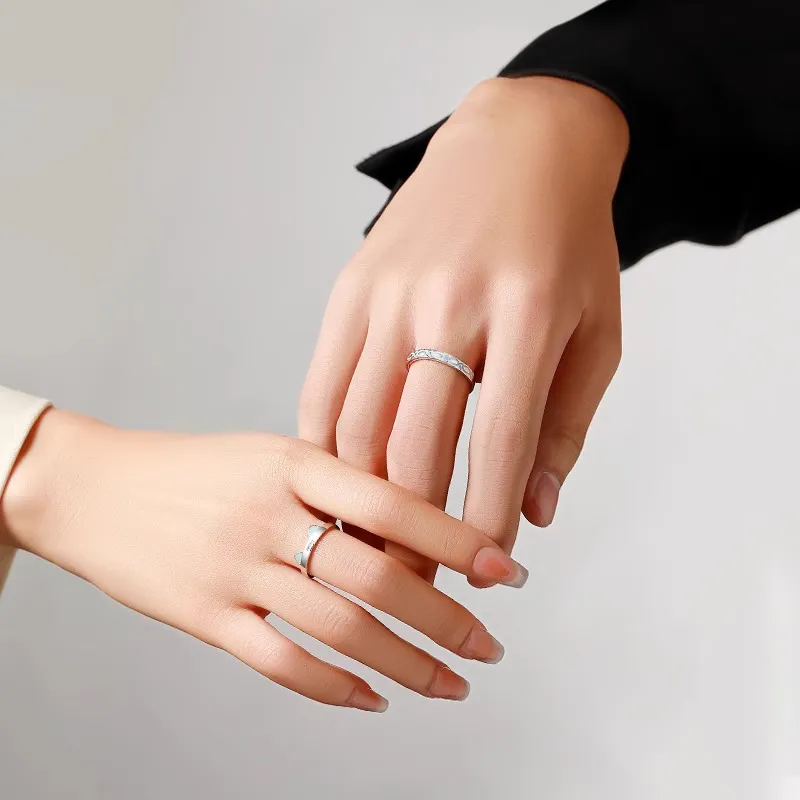 FUSSEM 925 Sterling Silver Rings Unisex-5