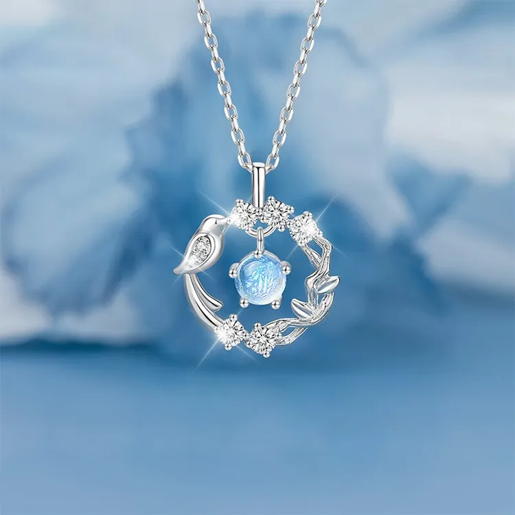 FUSSEM 925 Sterling Silver Necklaces Women's-2