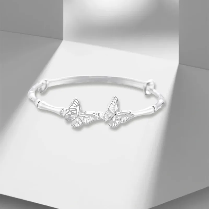 FUSSEM S999 Fine Silver Sterling Silver Bracelets Women's-1