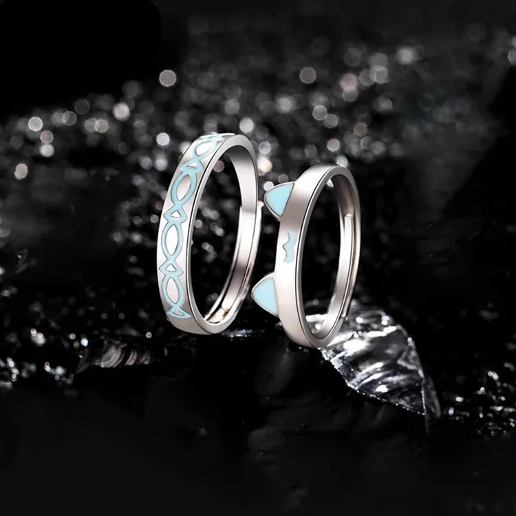 FUSSEM 925 Sterling Silver Rings Unisex-4