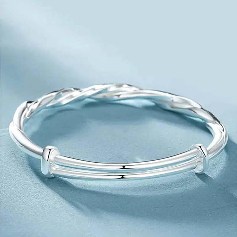 FUSSEM S999 Fine Silver Sterling Silver Bracelets Women's-1