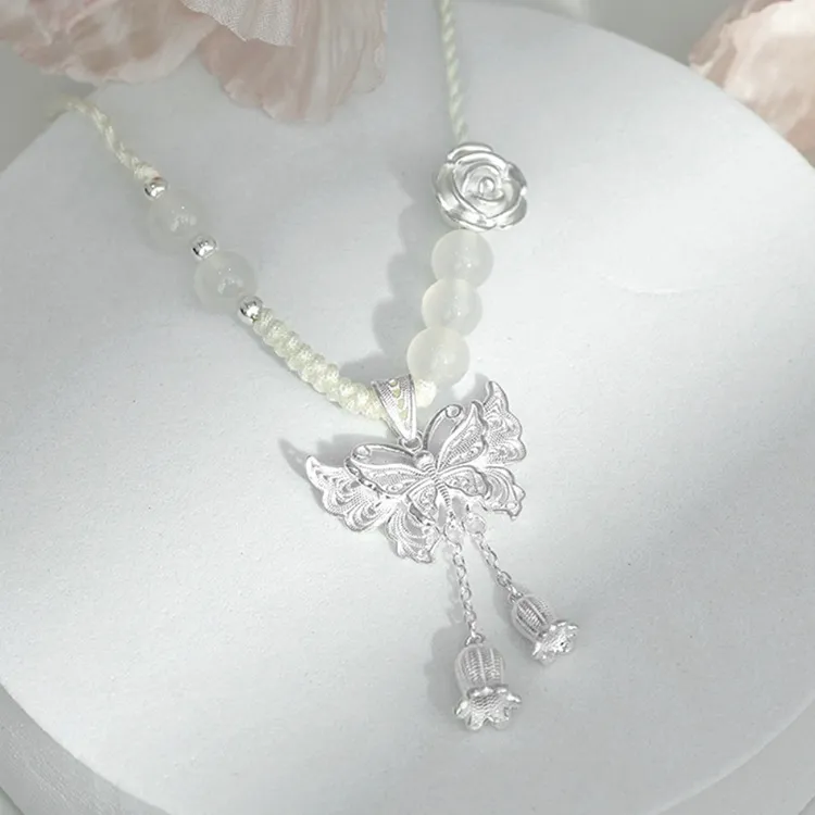FUSSEM S999 Fine Silver Necklaces Women's-3