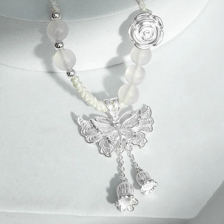 FUSSEM S999 Fine Silver Necklaces Women's-1