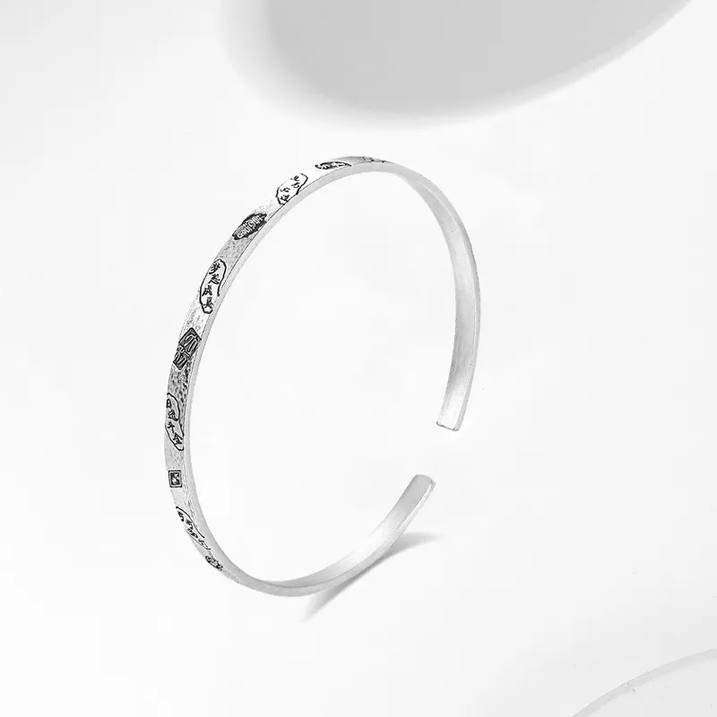 FUSSEM S999 Fine Silver Sterling Silver Bracelets Women's-2