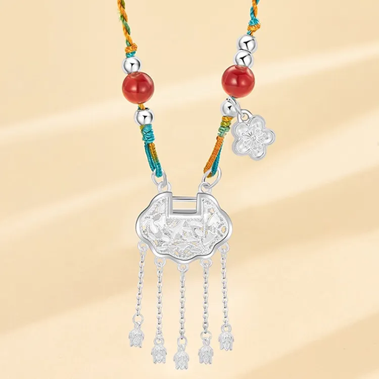 FUSSEM S999 Fine Silver Necklaces Women's-1
