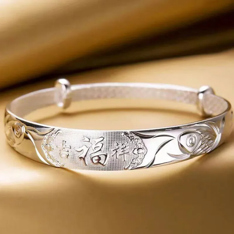 FUSSEM S999 Fine Silver Bangles Women's-1
