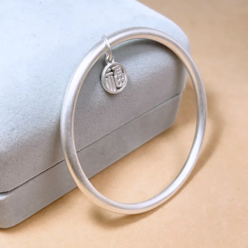 FUSSEM S999 Fine Silver Bangles Women's-3