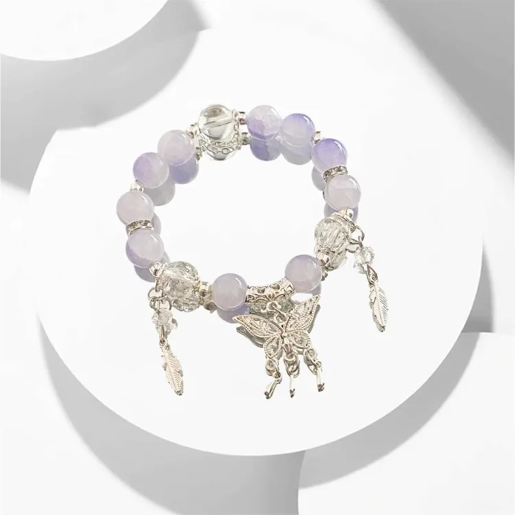 FUSSEM Colored Glaze Jade Bracelets Women's-2