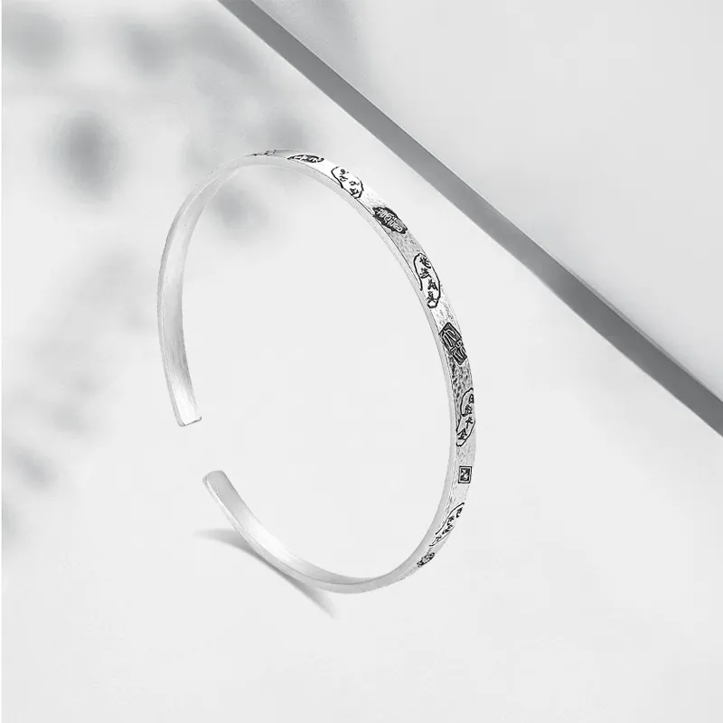 FUSSEM S999 Fine Silver Sterling Silver Bracelets Women's-3