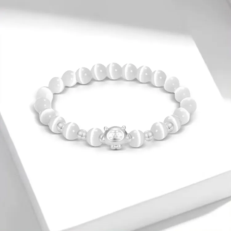 FUSSEM Glass Cat Eye Bracelets Women's-1