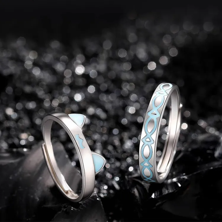 FUSSEM 925 Sterling Silver Rings Unisex-3