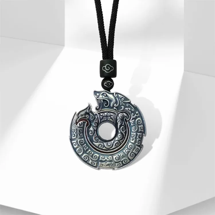 FUSSEM S999 Fine Silver Sterling Silver Necklaces Unisex-3
