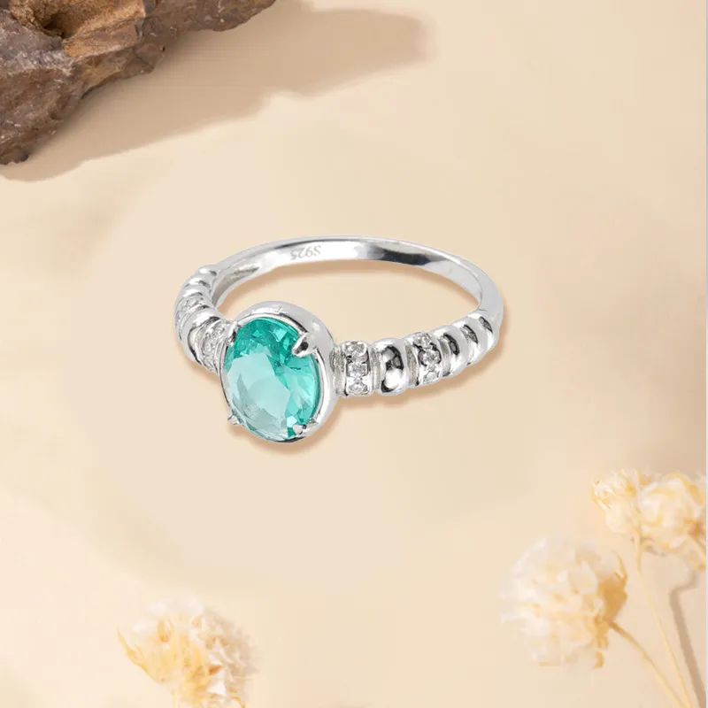 FUSSEM Topaz Colored Gemstone Rings Women's-1