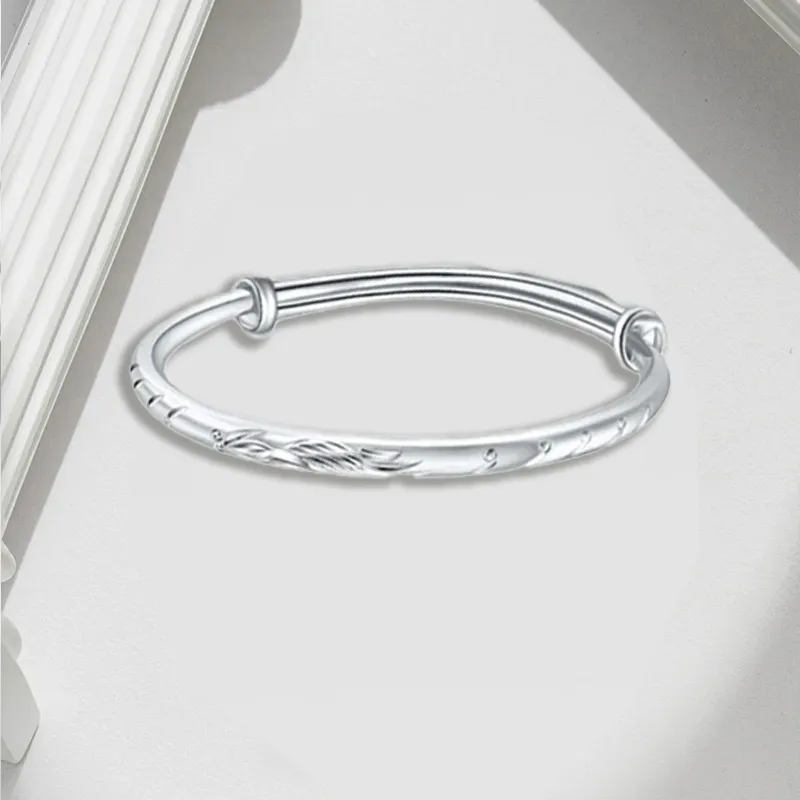 FUSSEM S999 Fine Silver Bangles Unisex-2